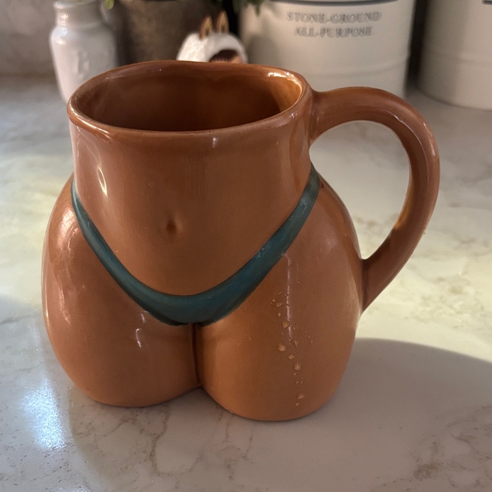 Unique Tan Ceramic Mug